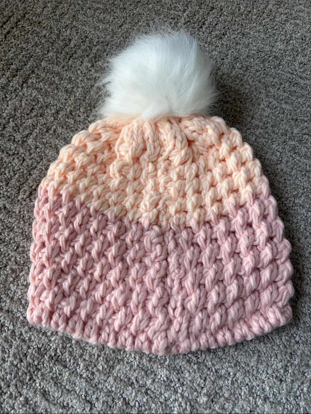 Fabletics Chunky Knit Pom Beanie — Pale Pink